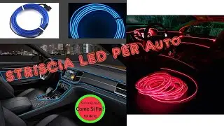 Striscia luminosa a Filo flessibile con luci al ottico per auto, installazione sulla mia Automobile