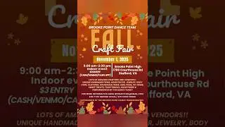 Brooke Point High School Fall Craft Fair Preparation: Day 2