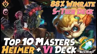 TOP 10 MASTER  HEIMERDINGER & VI BEST DECK GUIDE | Gameplay Meta Tier Review | Legends of Runeterra