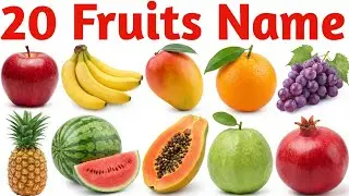 Fruits Names in English with Pictures | Learn Fruits for Kids | Preschool Learning