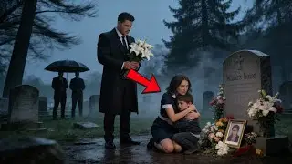 Mafia Boss Visits Son’s Grave—Shocked to See a Crying Waitress with a Child