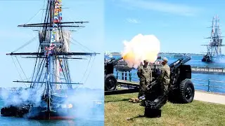USS Constitution 21-gun salute Fourth / 4th of July 2022 Boston Independence Day Panasonic GH6 5.7K