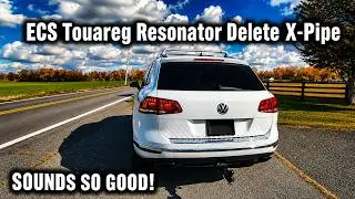 ECS Tuning Touareg Resonator Delete X-Pipe Install & Review