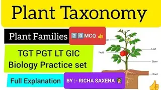 #PLANT_TAXONOMY_MCQ_DOSE_SERIES👈#TOP2️⃣0️⃣#IMPORTANT_QUESTIONS #tgtbiology #gicbiology  BY :- RICHA 