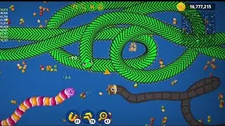 WormsZoneio Best Battle Green Berlian Slither Snake Trap The Giant Worm.