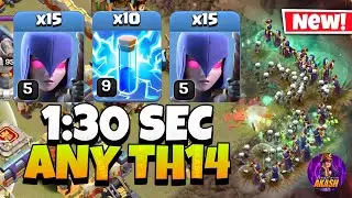 Epic Strategy! TH14 Zap Quake Witch is the Easiest TH14 Attack Strategy in Clash of Clans 