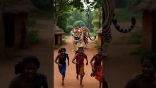 Man saves tiger cubs #ai #viral #shorts #video