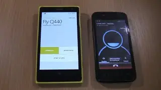 Входящий и исходящий вызов одновременно Fly Q440 +Nokia lumia 1020 желтый