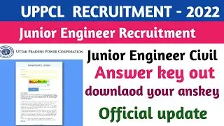 Uppcl Je answer key out|| uppcl je civil answer key out||download your anskey ||uppcl 2022||official