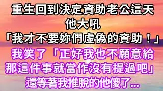 重生回到決定資助老公這天，他大吼「我才不要妳們虛偽的資助！」我笑了「正好我也不願意給，那麽這件事就當作沒有提過吧」還等著我推脫的他傻了！#重生 #大女主 #人生感悟 #復仇 #故事頻道 #故事分享