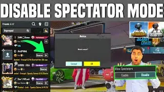How To Turn Off Spectating in Bgmi | Pubg Spectator Mode off | Spectators Setting Enable Disable