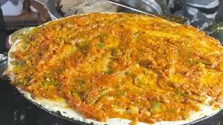 Making of Pizza Dosa @ AnandStall (Vile Parle)
