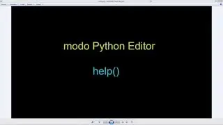 The HELP Function in the Python Editor.