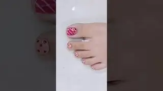 Easy & Cute Toe nail design #nailsart #art #nails #footnailart #feet #toenailart #naildesigns #foot
