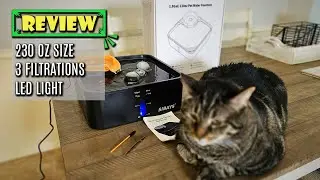 Review: SIBAYS Dog Water Fountain with LED Reminder & 5-Layer Filter