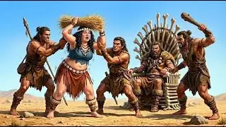 Prehistoric life: A mother buffalo rescues a tribal girl from natives.