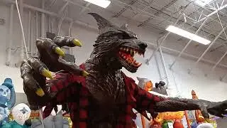 Bigger than Life Size Animated Werewolf - Giant 9 1/2 feet tall - Howls- Halloween Grave and Bones