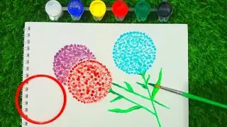 Painting with cotton bud | art with cotton bud #art #artandcraft #painting #pencildrawing #drawing 
