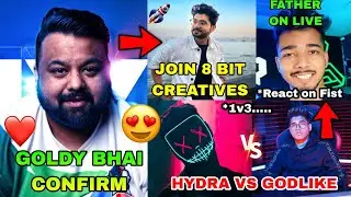 8 Bit Goldy CONFIRM ALPHA CLASHER JOIN 8BIT 🤯🚀 SCOUT REACTION ON FIST 👊 1V3 OR 🔥 HYDRA VS GODLIKE