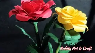 DIY Paper Rose Tutorial | Easy Paper Flower Making | Valentine Gift | Paper Craft Idea 🌹