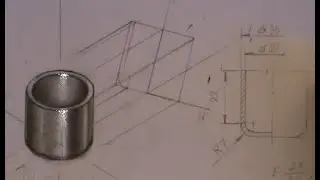 Cilindro hueco en axonometría isométrica