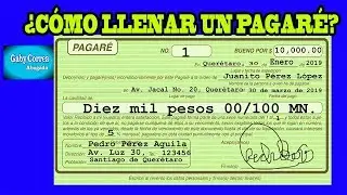 ¿Cómo llenar un Pagaré?/Gaby Correa Abogada