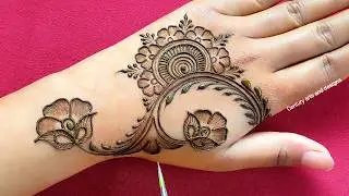 Very beautiful stylish front hand mehndi design | easy simple mehndi | mehndi ka design| mehndi
