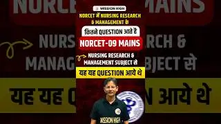 NORCET 9 Mains Subject Wise Weightage | Research & Management #NursingExam2026 #NORCET9 #AIIMSNORCET