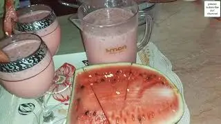 Refreshing Watermelon milkshake recipe in urdu