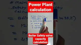 Boiler safety valve capacity calculation