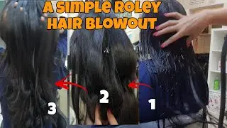 A SIMPLE ROLEY HAIR BLOWOUT