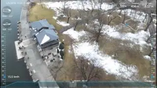 Bebop Drone Flying around the lake at James J Braddock Park