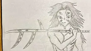 Drawing Anime//Kokushibo anime //drawing simple//just a drawing for kids//Just a drawing 