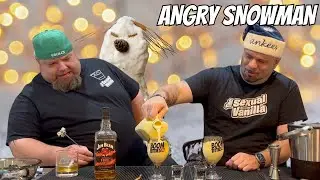 Angry Snowman Cocktail! ⛄️🥃 First Time The Guys Try Egg Nog!