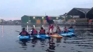 Kayak games with Brighton sea cadets