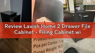 Review Lavish Home 2 Drawer File Cabinet - Filing Cabinet with Lock - Rolling File Cabinet for Under