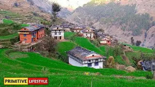 Poor But Very Very Happy Village Life || Nepali Mountain Village Lifestyle || Primitive Lifestyle