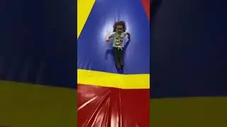 Cute little girl rides the volcano slide #shorts #kidsplayarea #kidsvideo #slideride #liketimes