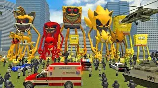 SURVIVING SPONGEBOB INNYUME SMILEY'S VS TAILS SMILEY'S VS KNUCKLES SMILEY'S VS SUPER SONIC in GMOD!