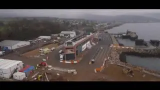 Brodick Ferry Terminal Redevelopment Aerial Drone Footage February 2017