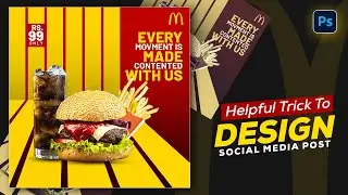 Helpful Trick To Design Social Media Post | Photoshop Tutorial