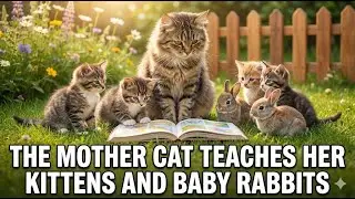 Adorable! Mother Cat Takes Care of Kittens and Baby Bunnies Together ❤️ -P2
