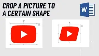 How To Crop A Picture In Any Shape In Word | Crop A Picture To A Certain Shape In Word