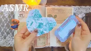 【ASMR】宝石のカードを使ったコラージュ🦋💎