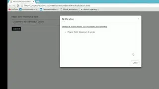 JavaScript Maximum Words validation || How to validate textbox to accept maximum number of words