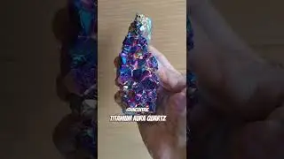 Titanium Aura Quartz available #crystals #crystal #abundance #chakras #titaniumauraquartz
