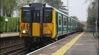 SWR class 455 868 passes￼ Beaulieu road working 5Y51 5th of April 2024
