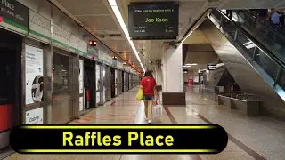 MRT Station Raffles Place - Singapore 🇸🇬 - Walkthrough 🚶
