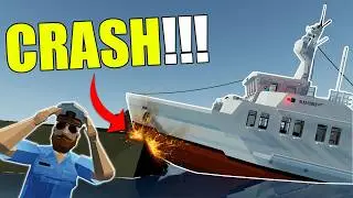 Car Ferry Full Of Passengers Crashes Into an Island!!! (Stormworks Multiplayer)