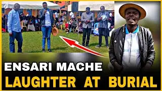 LAUGHTER AT BURIAL AS ENSARI MACHE MAKES MOURNERS LAUGH BY APRAYER & SPEECH 